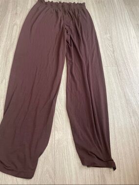 Bamboo Traders Chocolate Brown Smocked Waist Pants